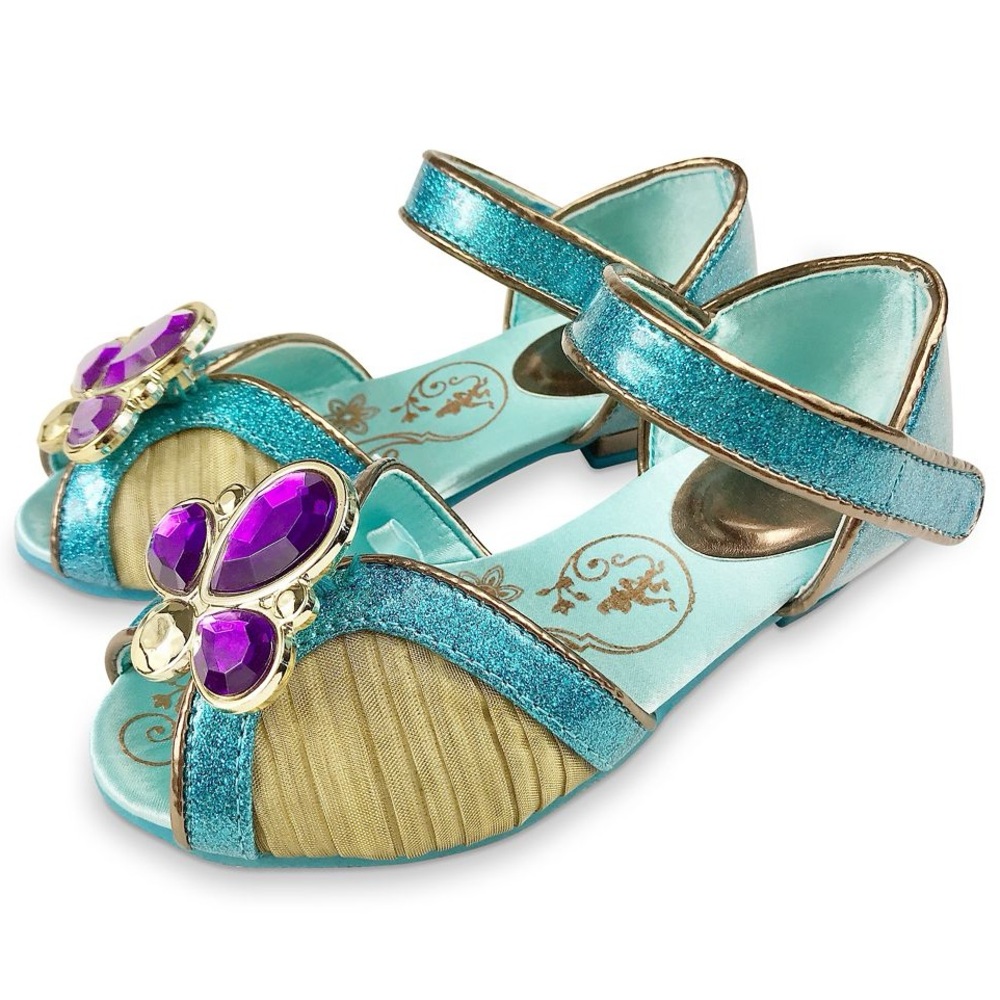 Disney Princess Jasmine Teal and Purple Kids Dress Up Shoes